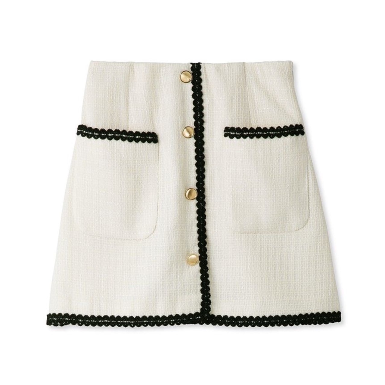 トリミングツイードスカショーパン IVR F