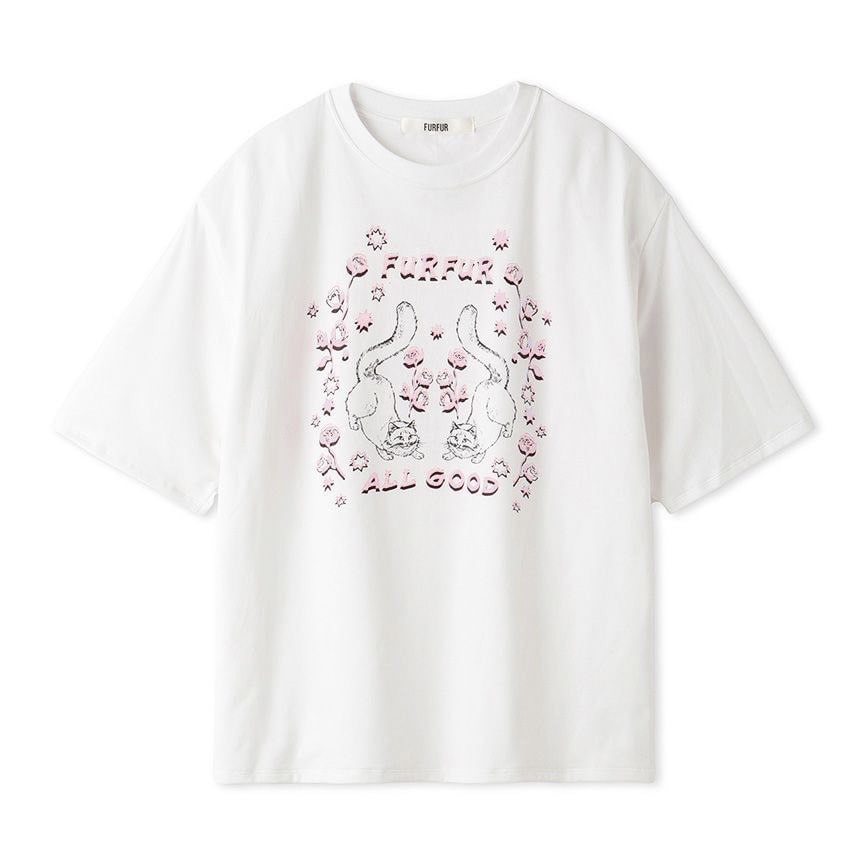 ALL GOOD CAT Tシャツ WHT 2