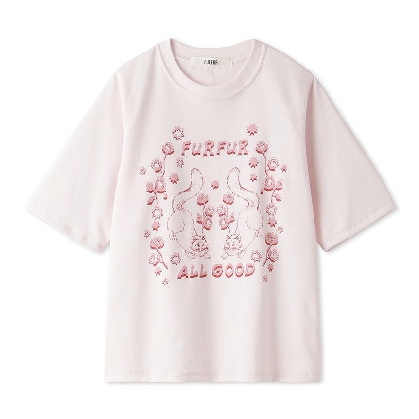 ALL GOOD CAT Tシャツ PNK 2