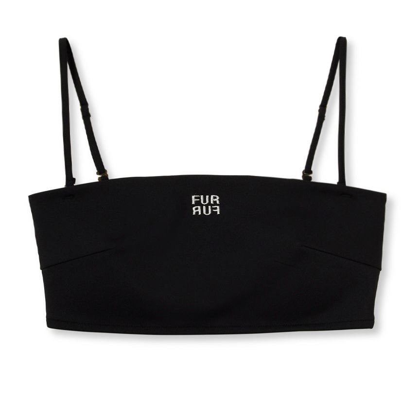 ロゴ刺繍バンドゥブラトップ BLK F