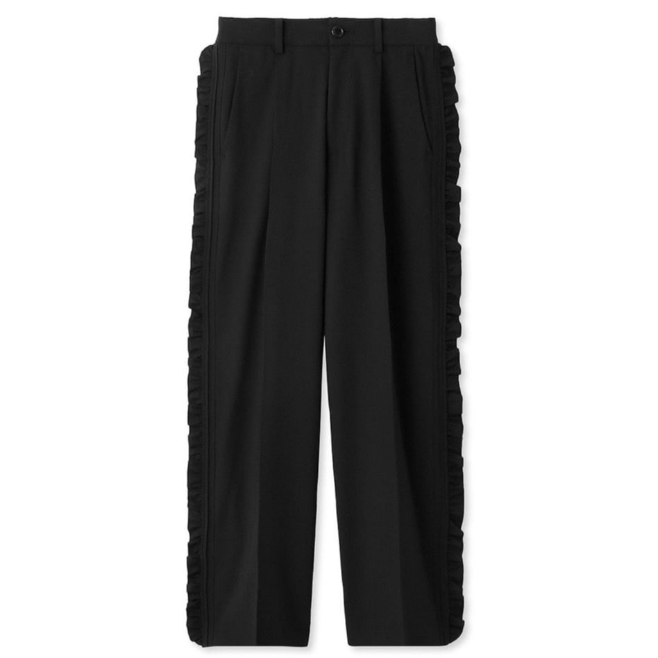サイドフリルワイドパンツ BLK 1