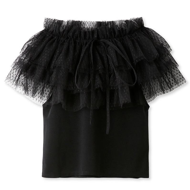 ドットチュールマルチウェイトップス BLK F