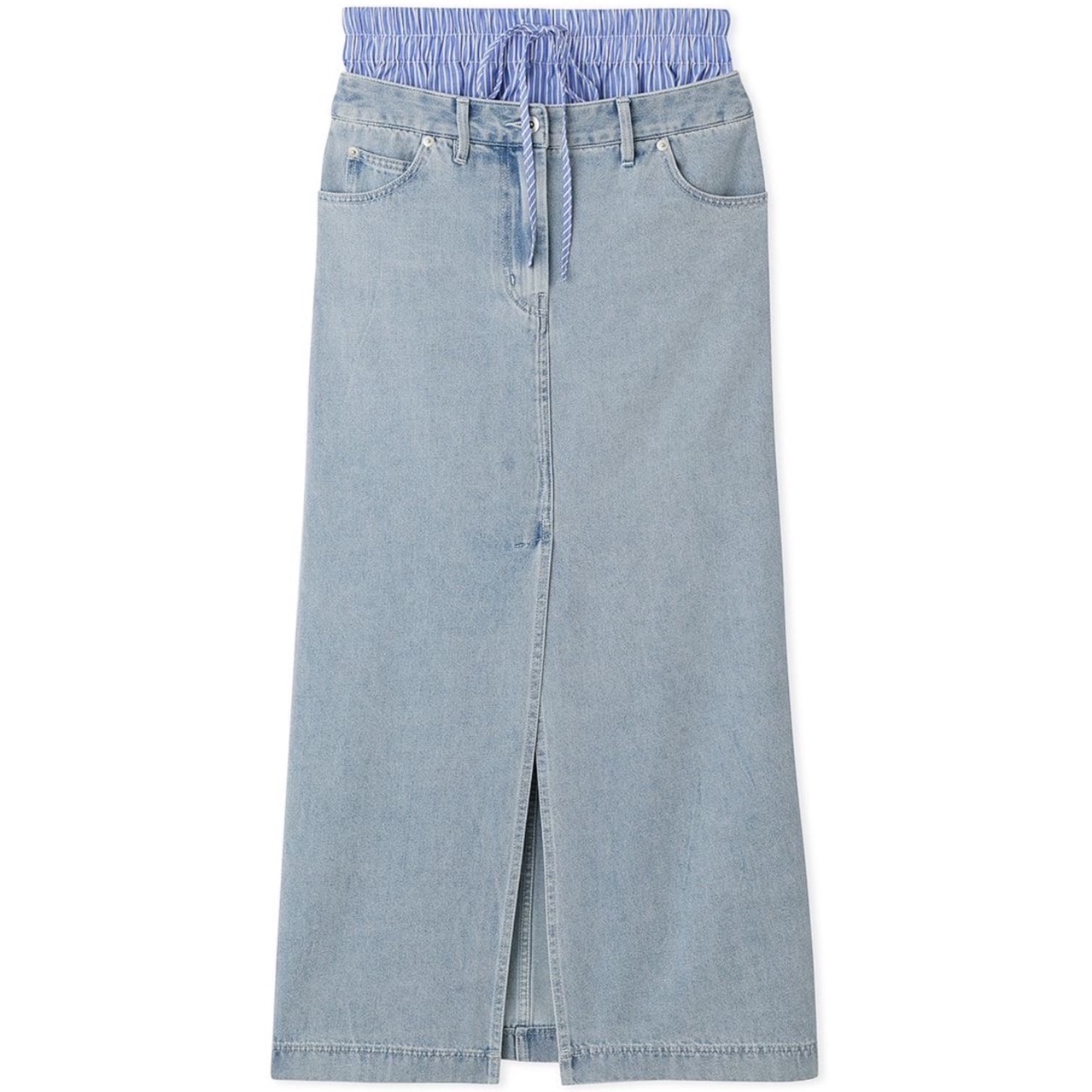 Iラインデニムスカート SAX F