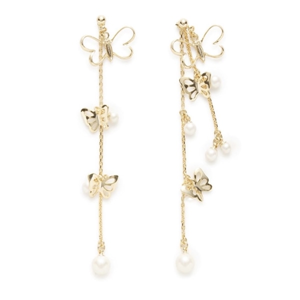 バタフライモチーフマルチウェイピアス GLD F