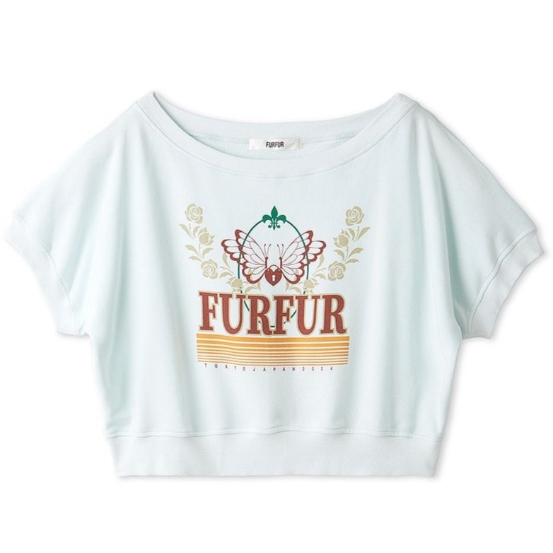 プリント半袖スウェット LBLU F