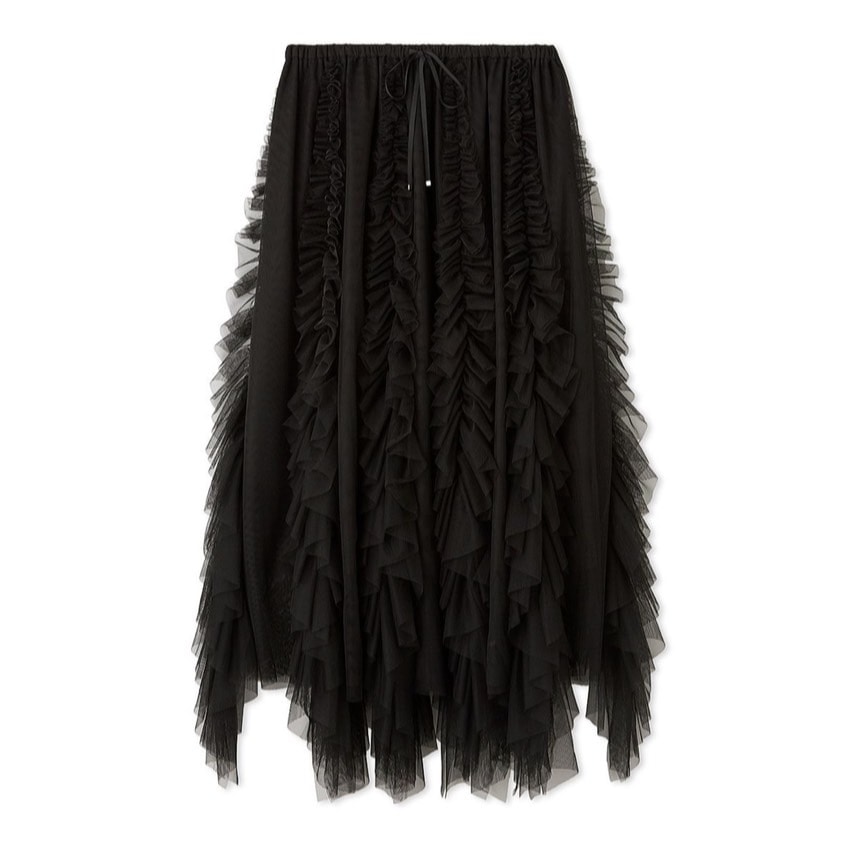 2WAYチュールフリルスカート BLK F