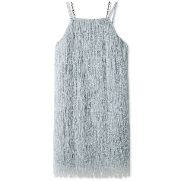 ラメフェザーミニドレス LBLU F