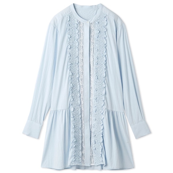 コットンレースワンピース SAX F