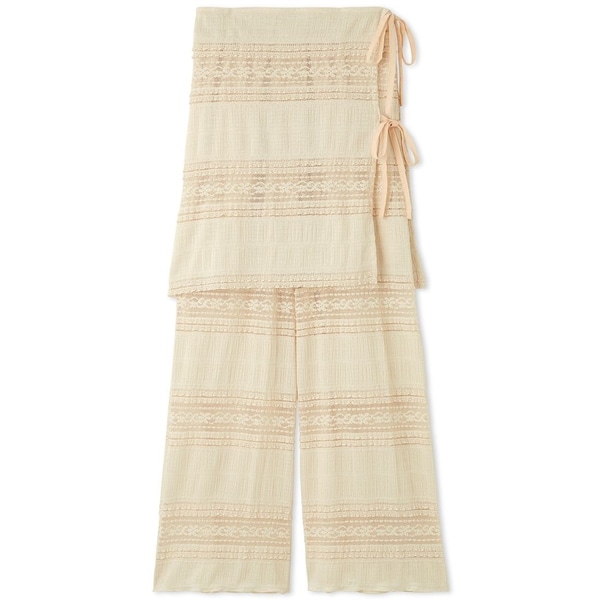 ラップスカート付きレースパンツ CRM F