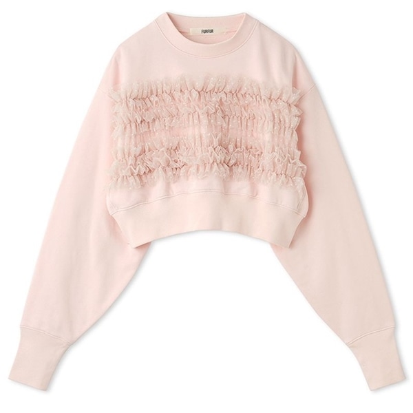 チュールフリルコンビスウェット PNK F