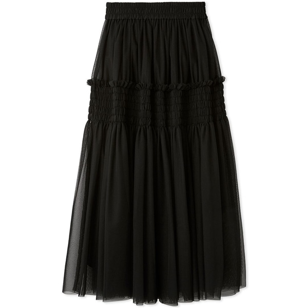 2wayボリュームチュールスカート BLK F