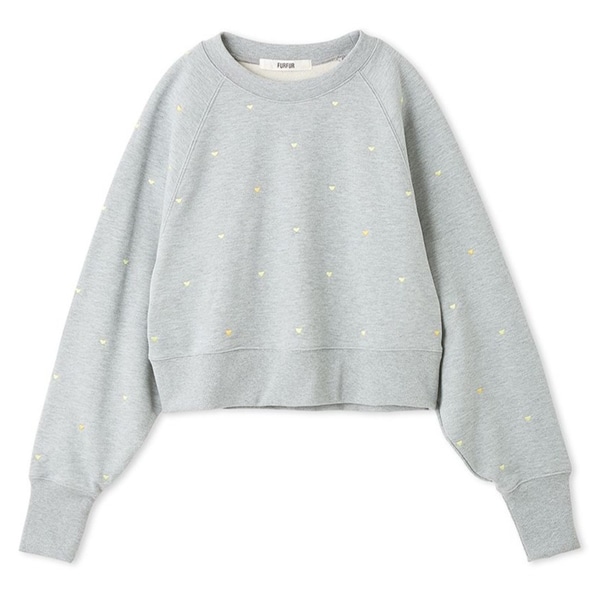 ミニハート刺繍スウェット GRY F