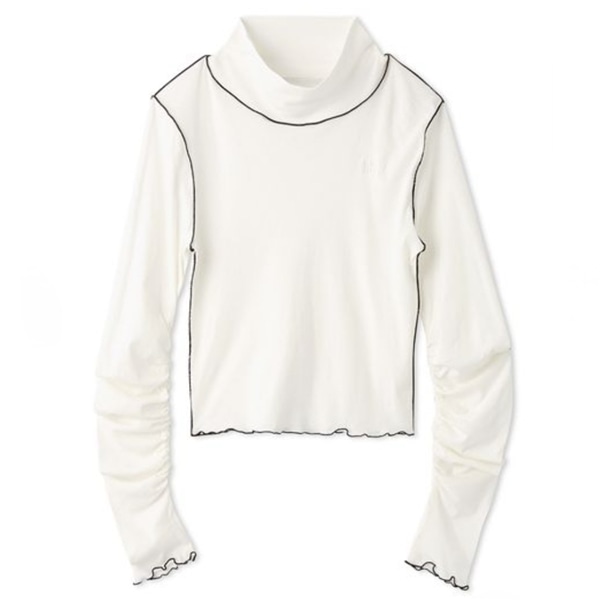 ハイネックシアープルオーバー WHT F