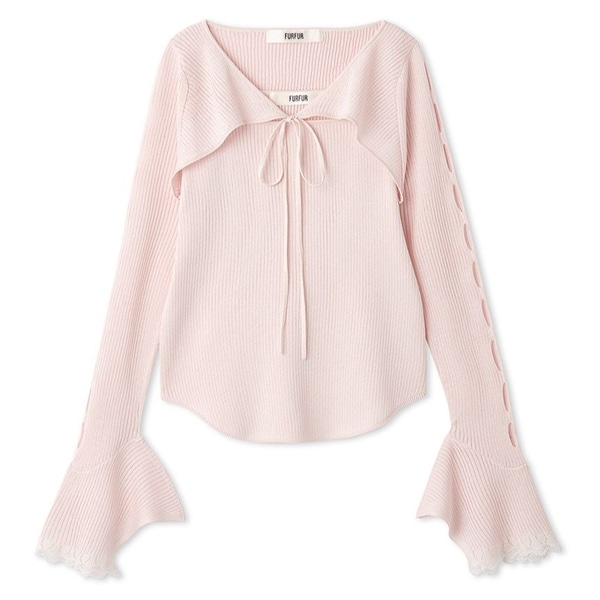 アームボレロレイヤードプルオーバー PNK F