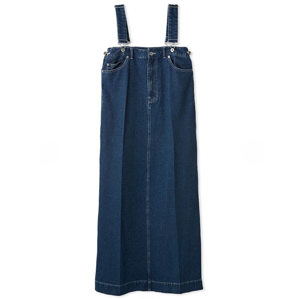 サイドスリットジャンパースカート BLU F