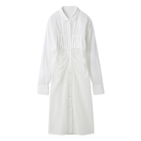 シアータイトロングシャツ WHT F