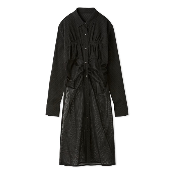 シアータイトロングシャツ BLK F