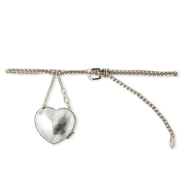 ハートポーチセットチェーンベルト SLV F