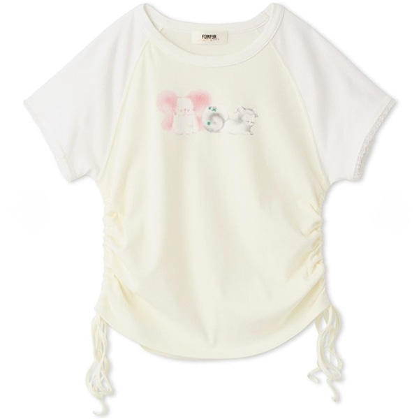 李子林ドロストデザインTシャツ WHT F