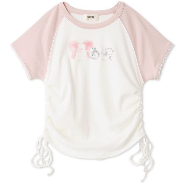 李子林ドロストデザインTシャツ PNK F