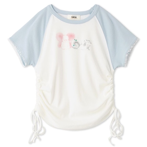 李子林ドロストデザインTシャツ LBLU F