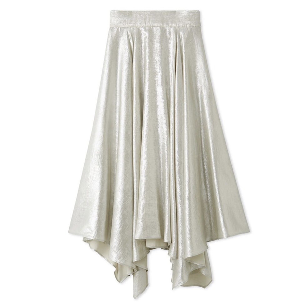 メタリックシフォンスカート SLV F
