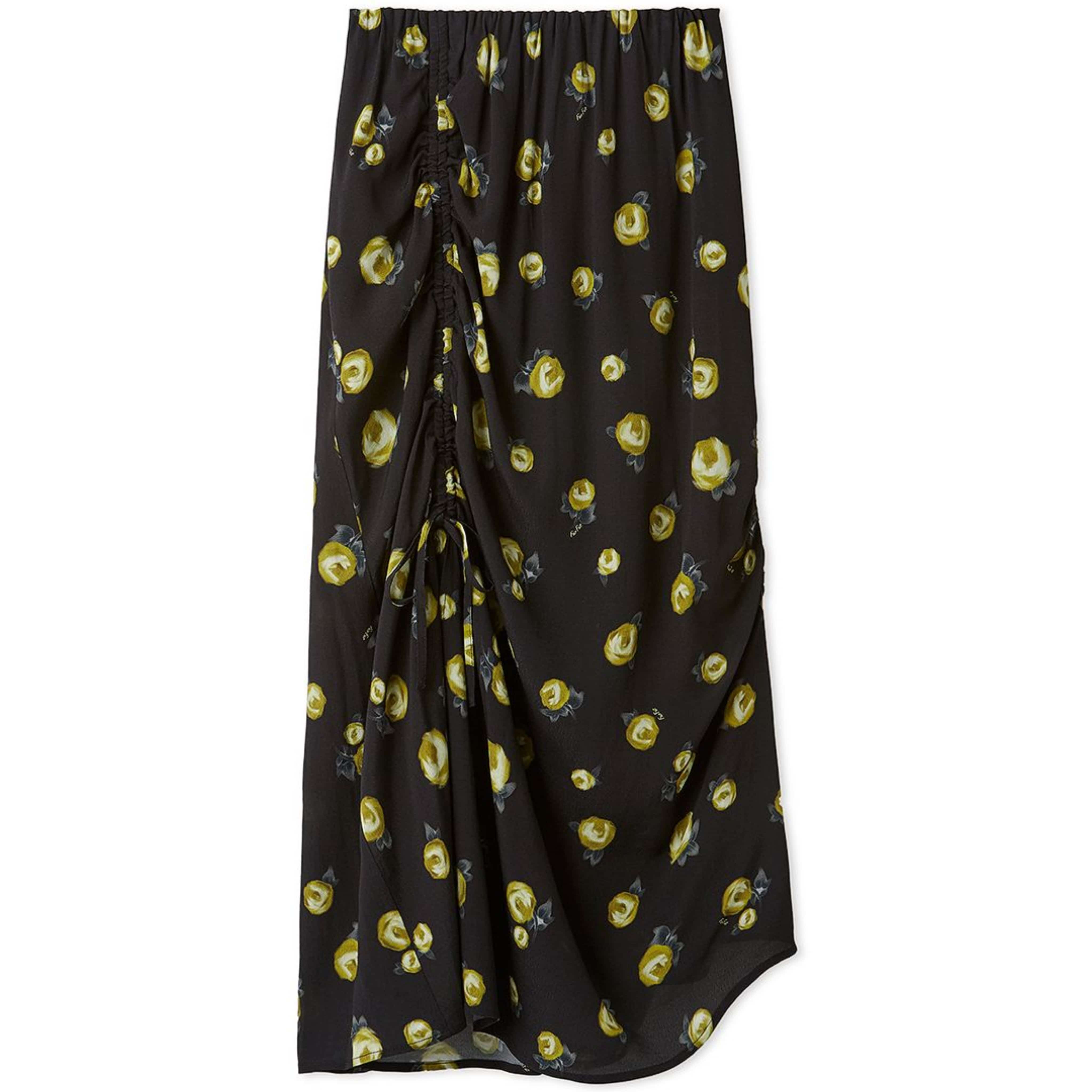 ぼかしフラワードロストスカート BLK F