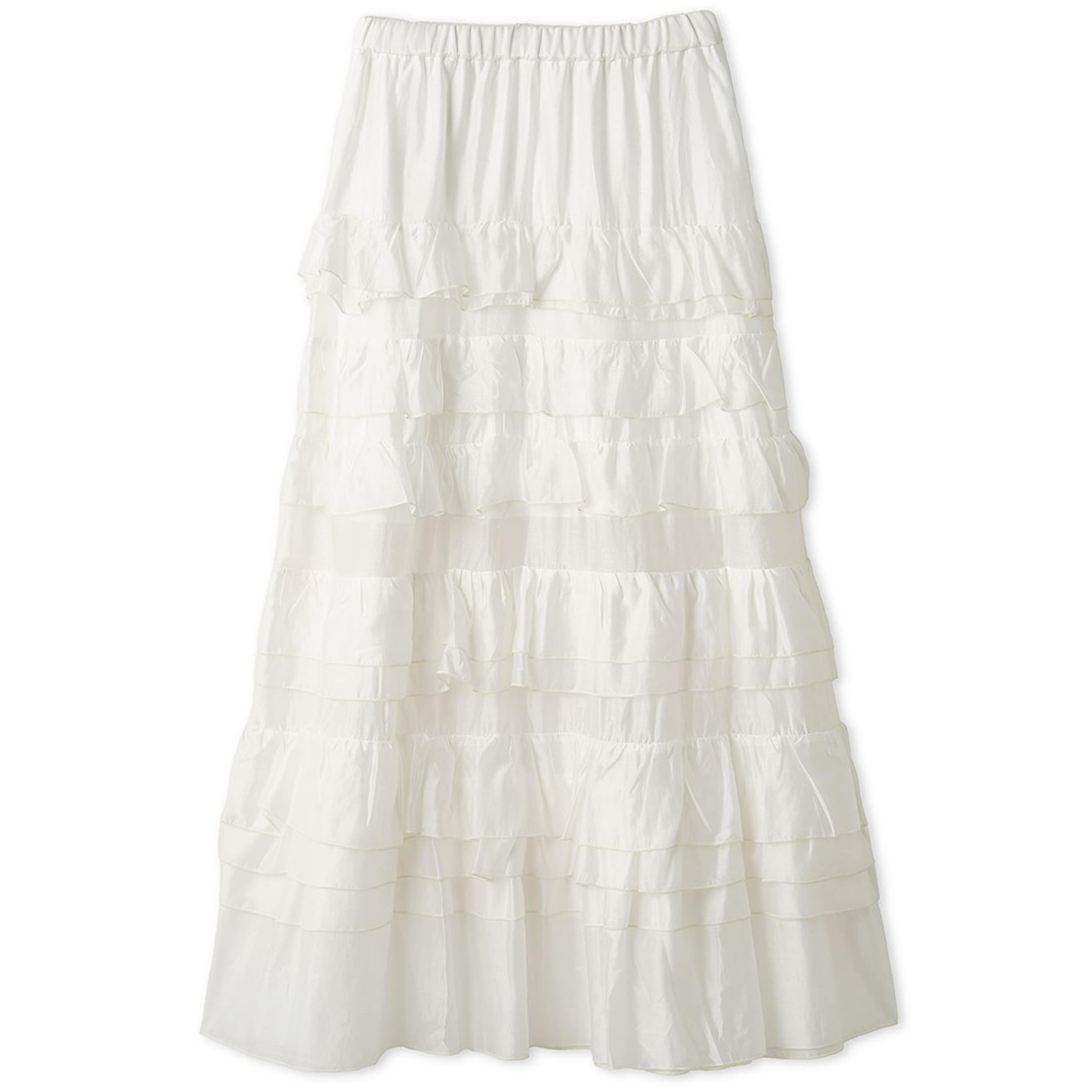 シアーフリルティアードスカート OWHT F