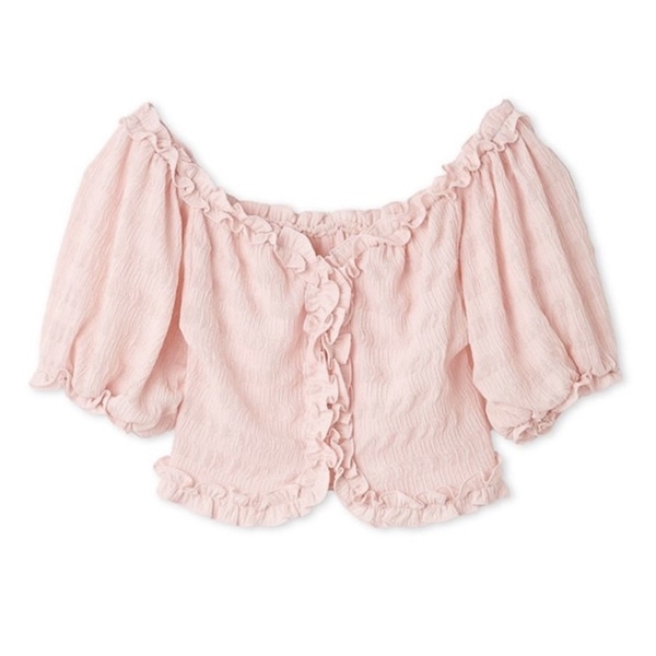 フリルカットブラウス PNK F