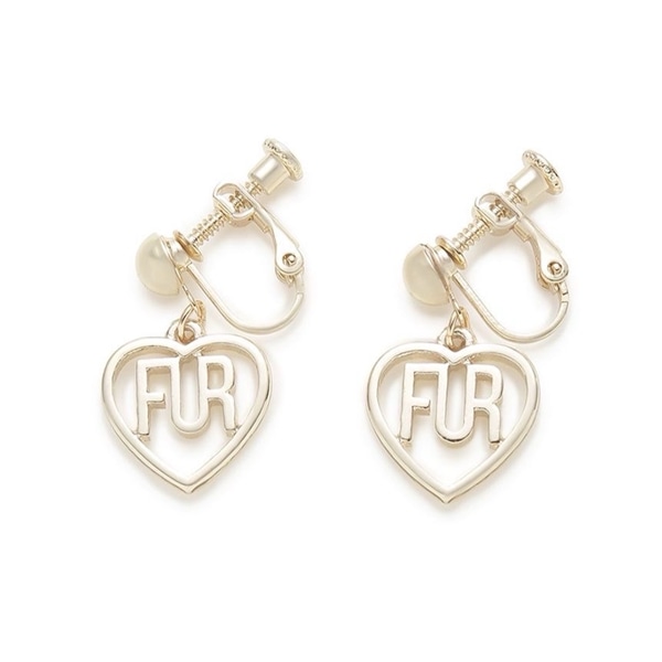 ハートロゴイヤリング GLD F