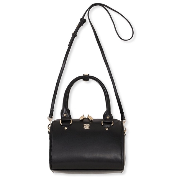 リボンカシメボストンバッグ BLK F