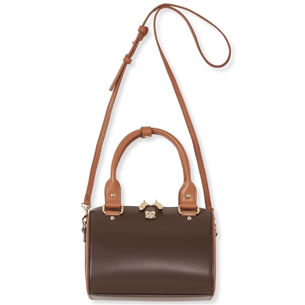 リボンカシメボストンバッグ BRW F