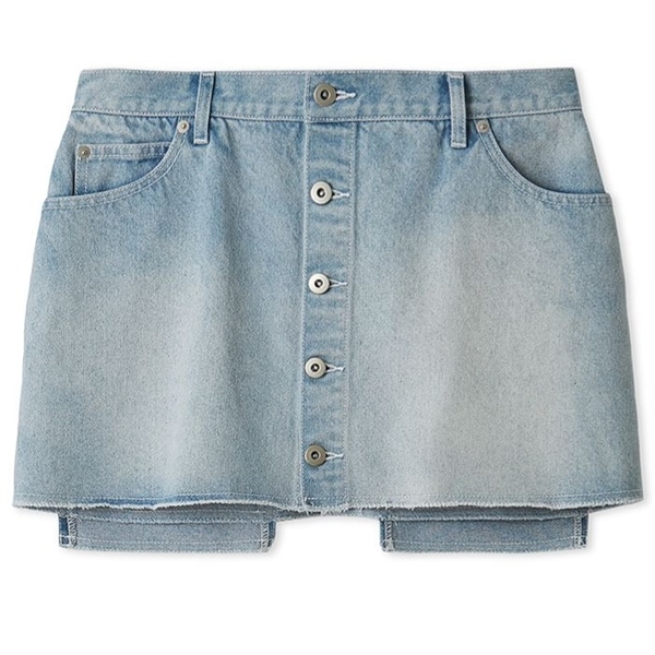 2wayローライズデニムスカート SAX F