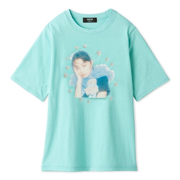 上國料萌衣コラボ　カラーポートレートTシャツ BLU 0