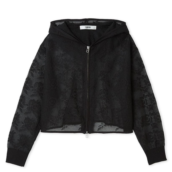 ローズメッシュフーディ BLK F