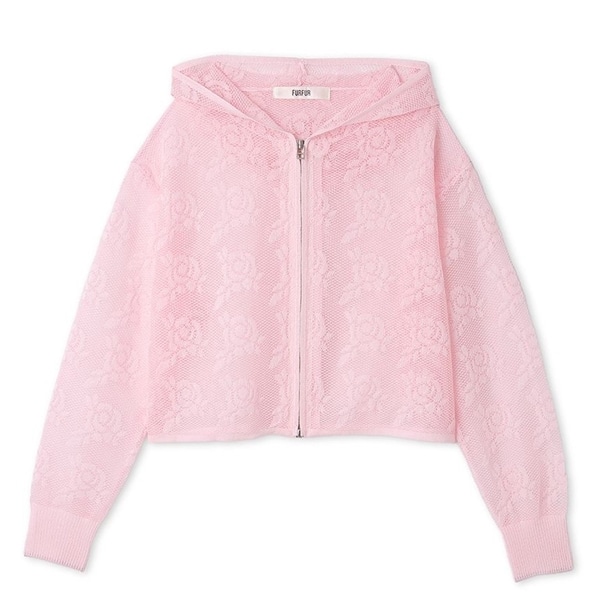 ローズメッシュフーディ PNK F