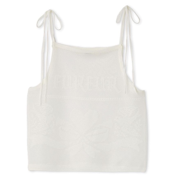 モチーフメッシュキャミソール WHT F