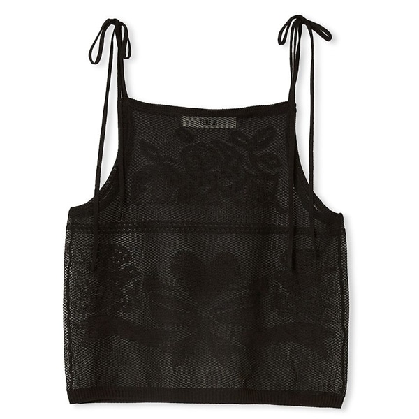 モチーフメッシュキャミソール BLK F