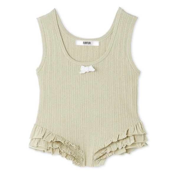 サイドペプラムリボンタンクトップ GLD F