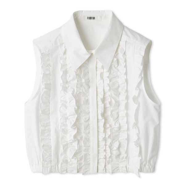 ノースリーブフリルブラウス OWHT F