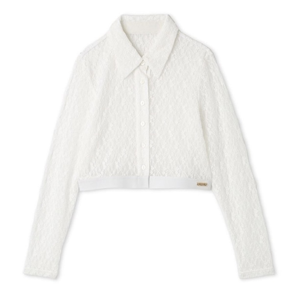 ウエストロゴレースシャツ WHT F