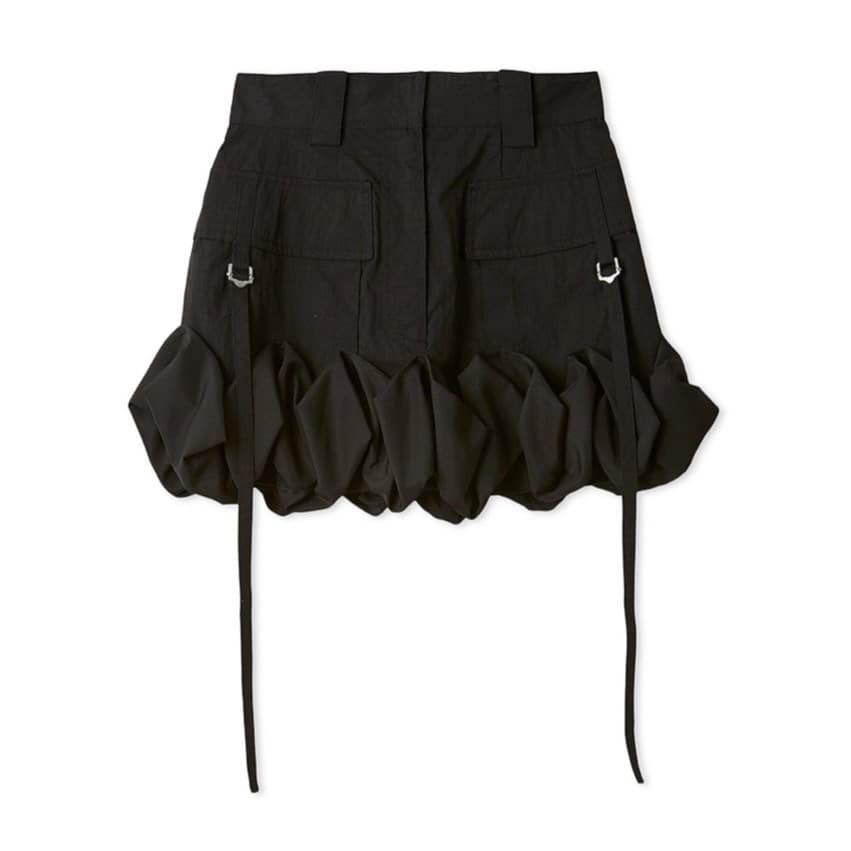 フリルカーゴミニスカート BLK F