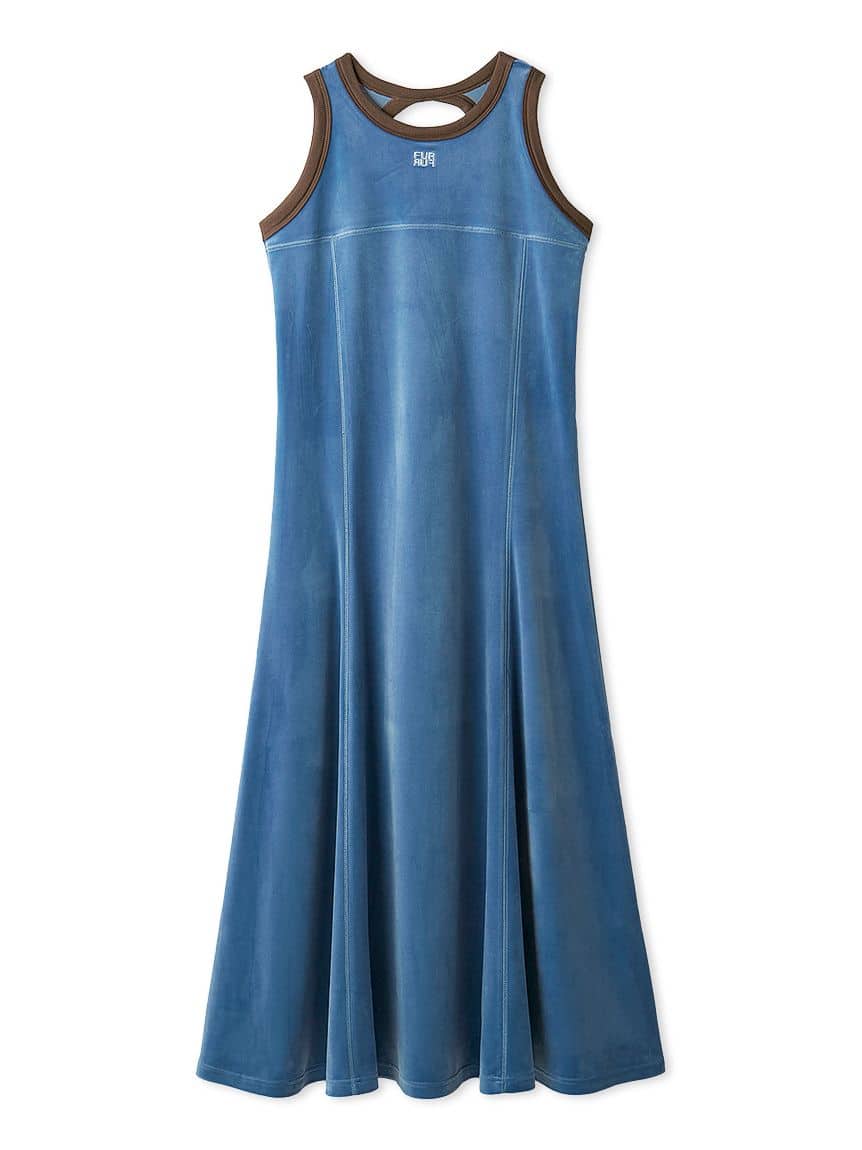リンガーベロアロングワンピース LBLU F