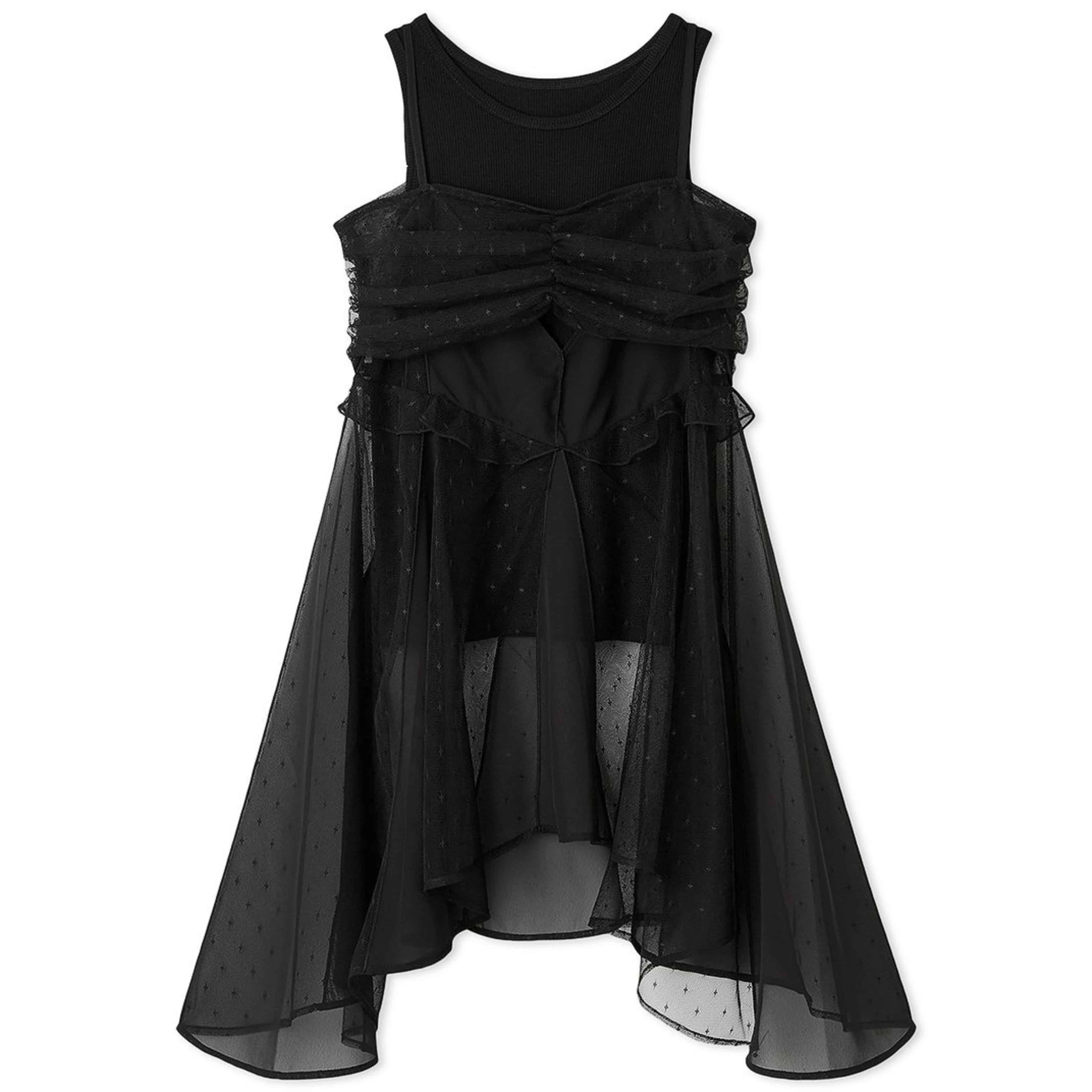 タンクトップSETシアーキャミソール BLK F