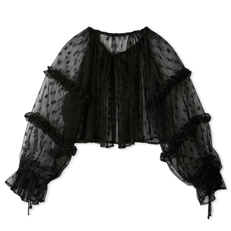 チュールフリルボレロ BLK F