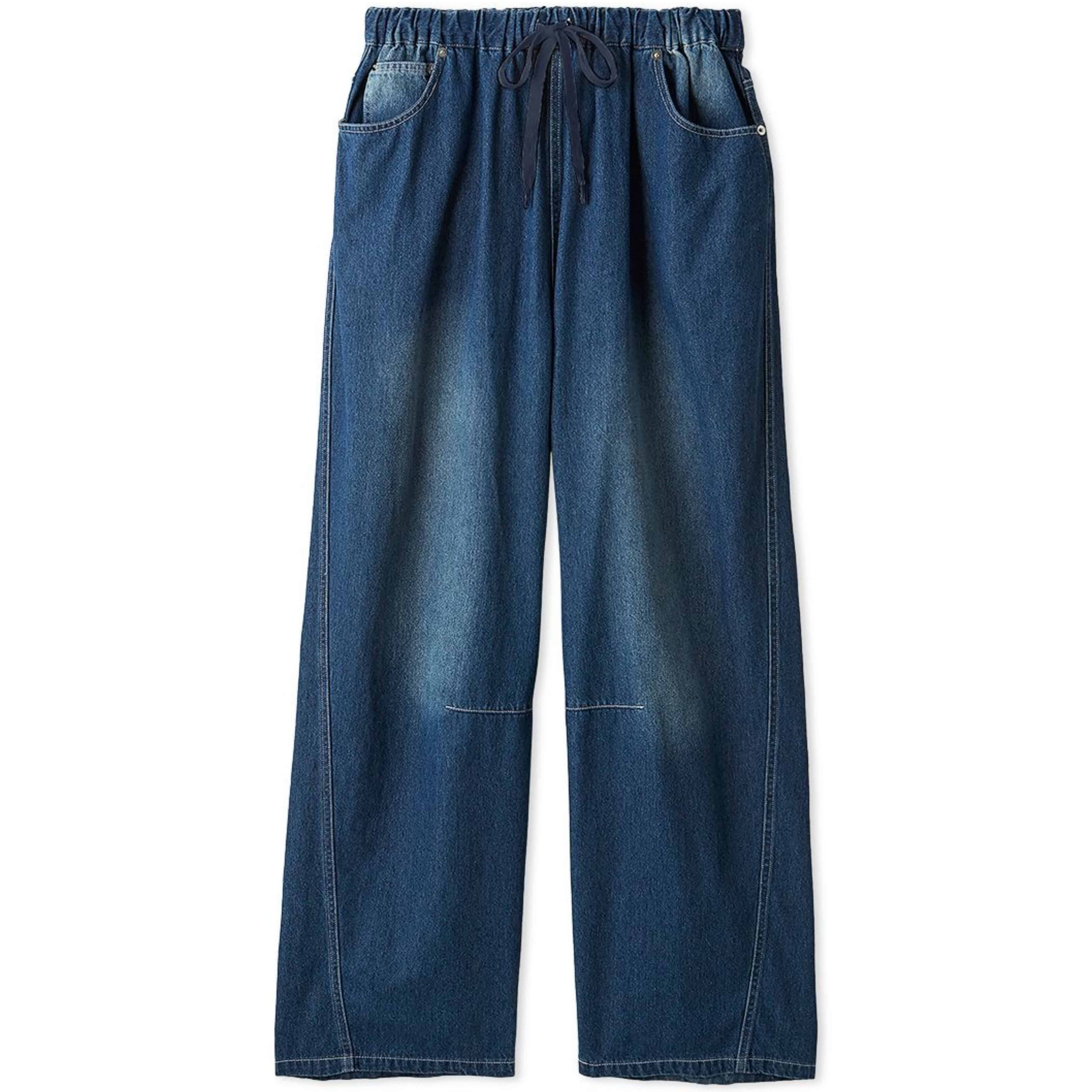 イージーデニムパンツ BLU F