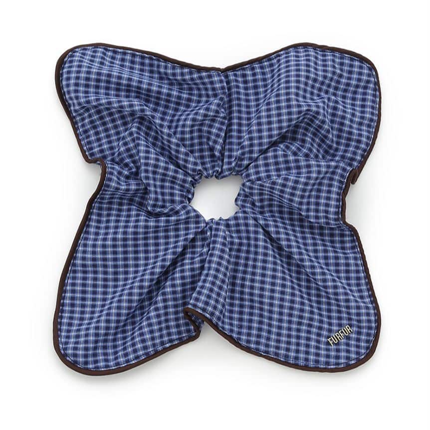 スクエアビッグシュシュ BLU F