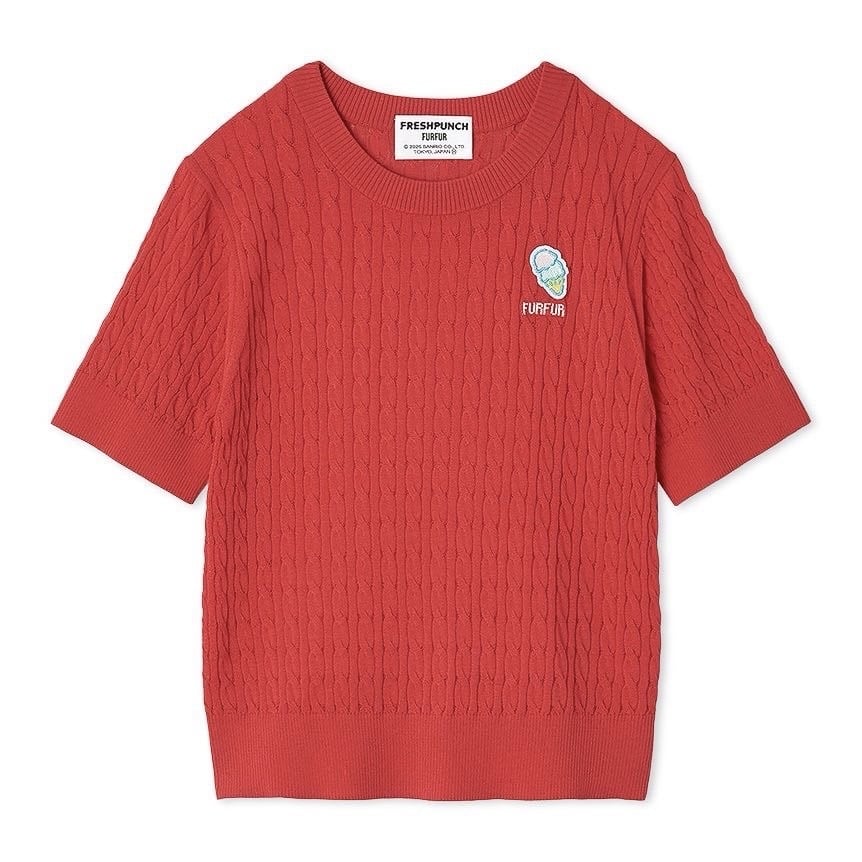 FRESH PUNCH　ハーフスリーブニット RED F