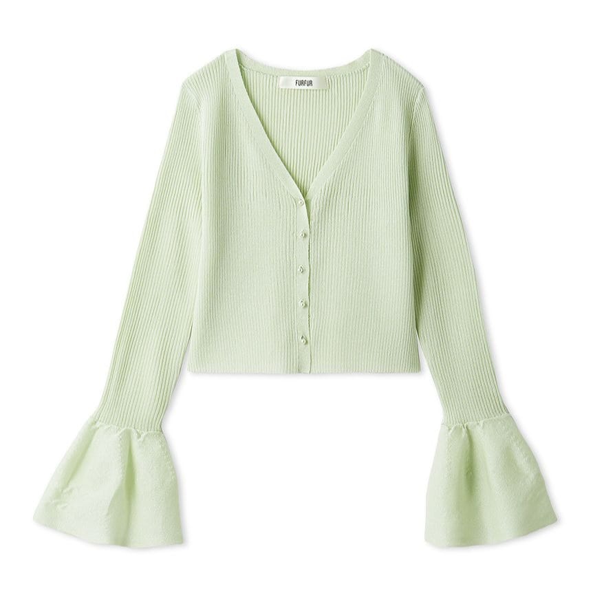 シアーリブカーディガン LIME F
