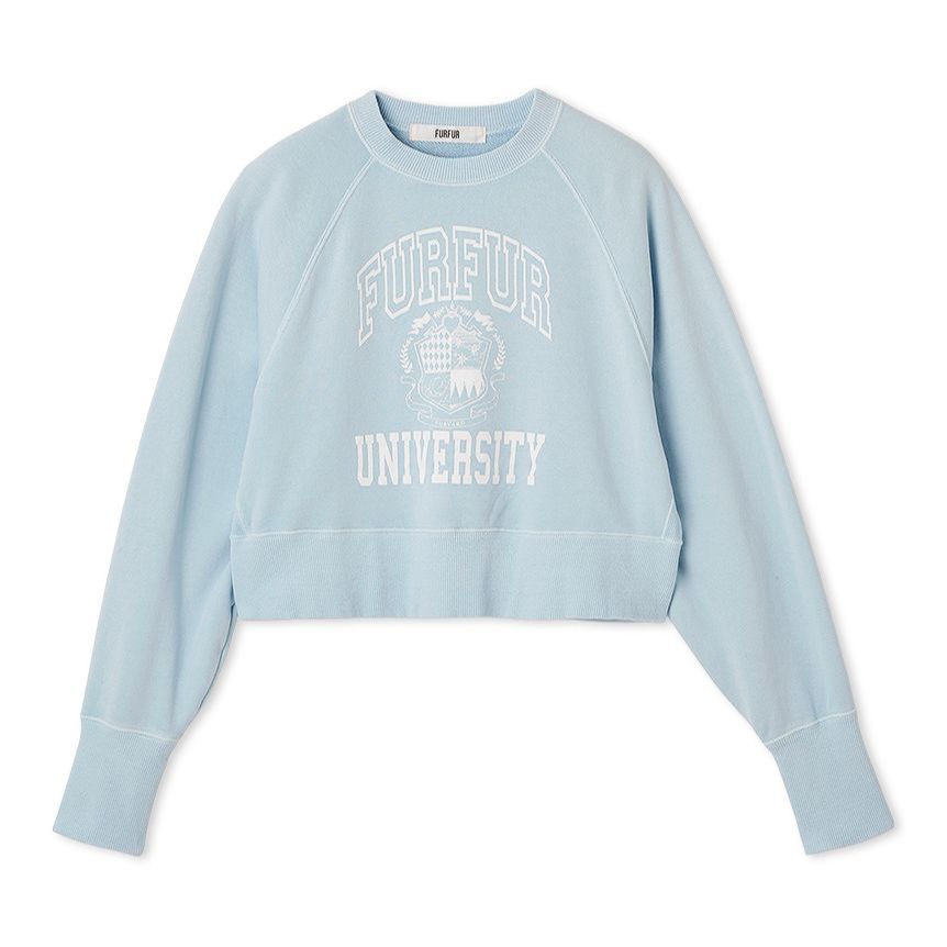 カレッジプリントスウェット LBLU F